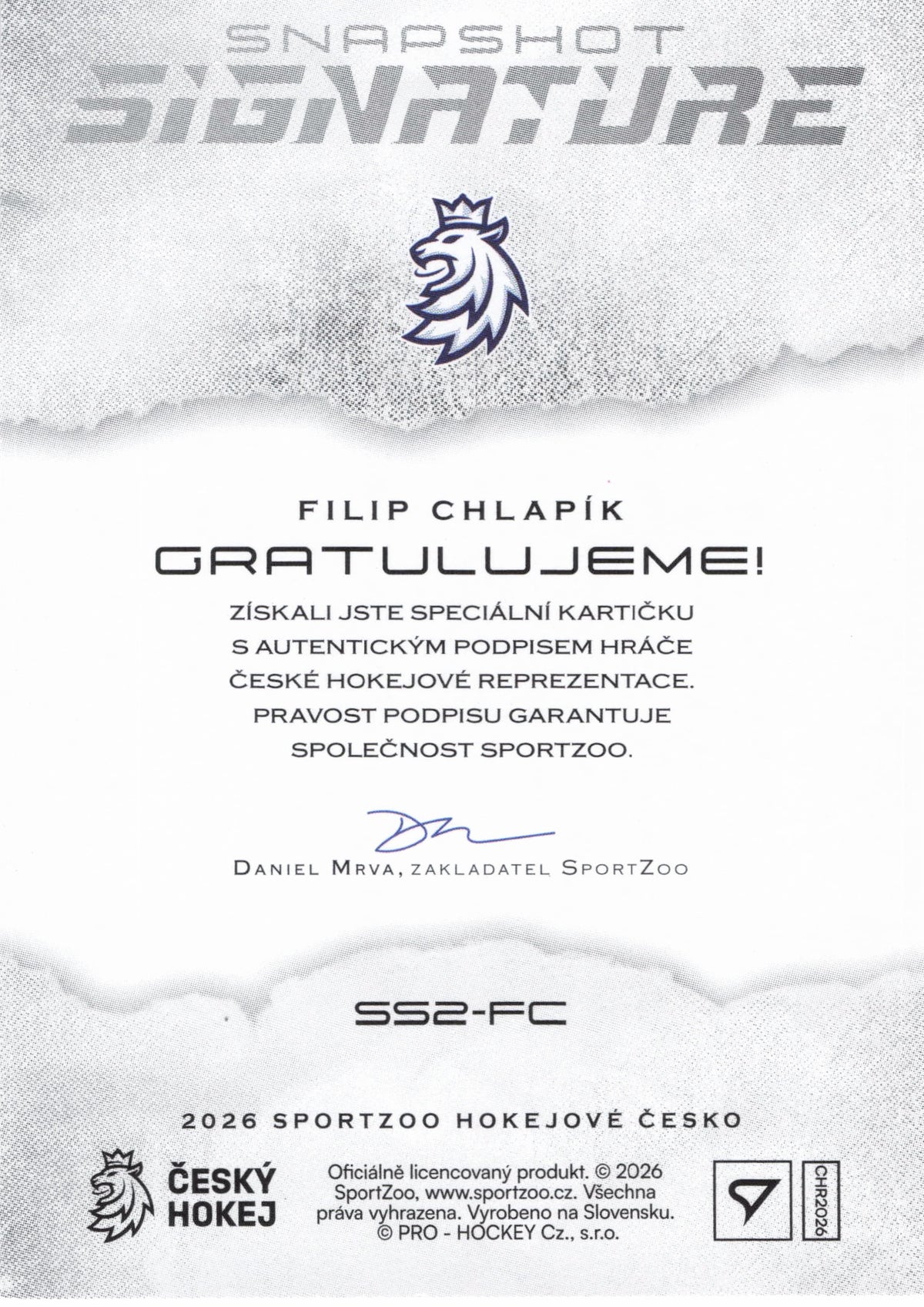 Snapshot Signature Limit /15 - Chlapík