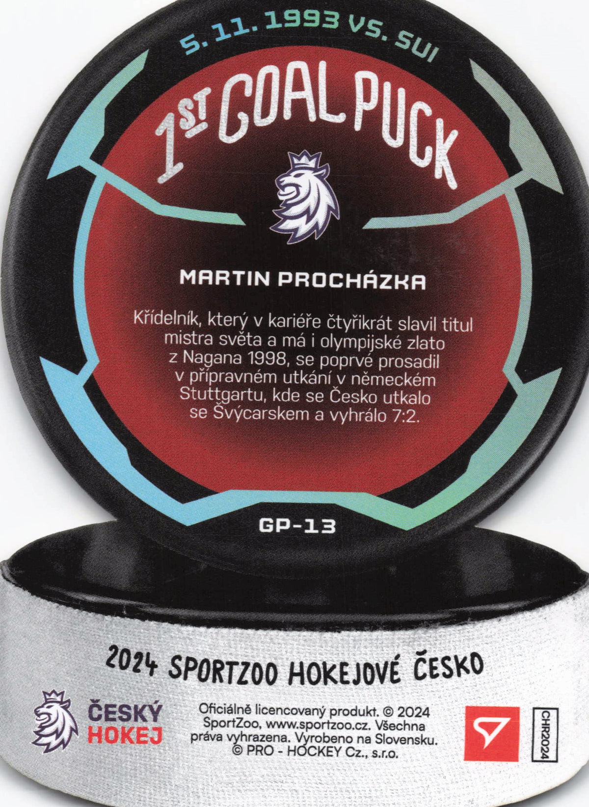 1st Goal Puck Limit /35 - Procházka