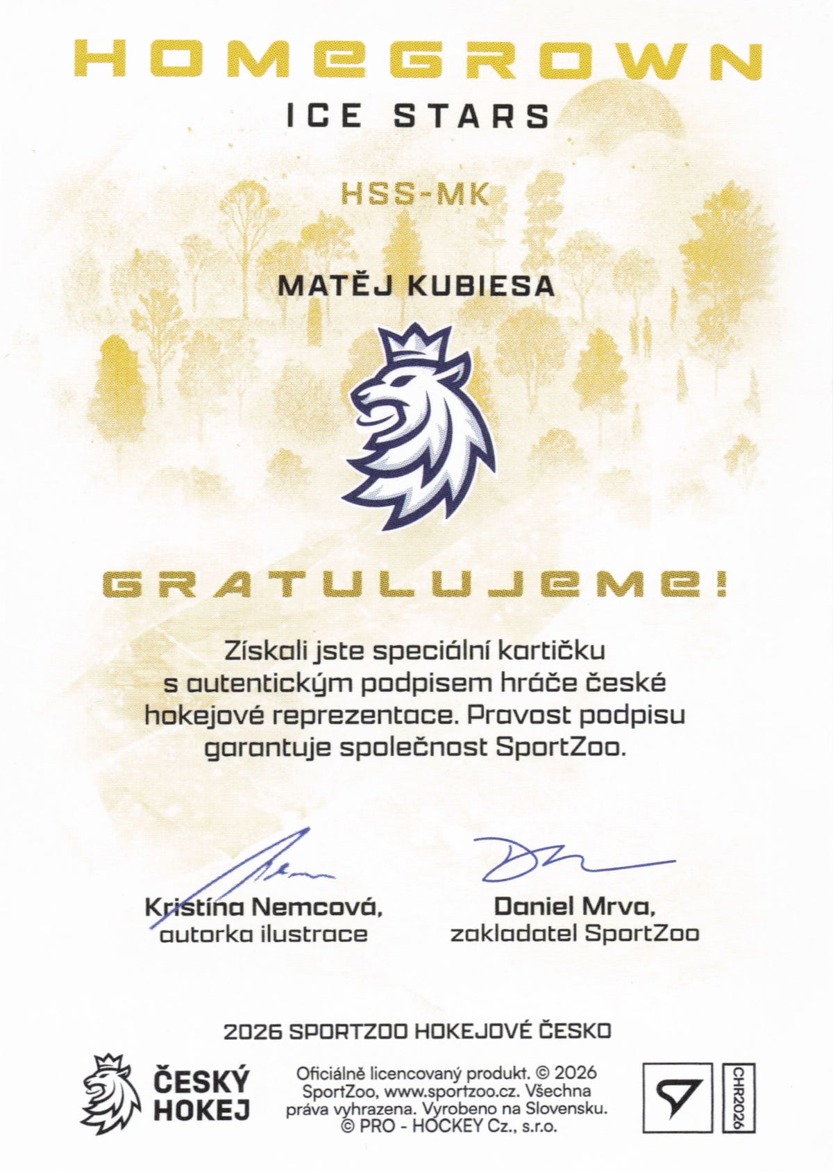 Homegrown Ice Stars Limit /25 - Kubiesa