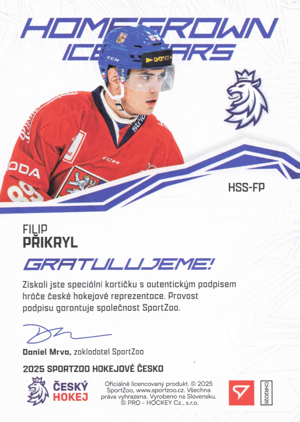 Homegrown Ice Stars Limit /30 Auto- Přikryl