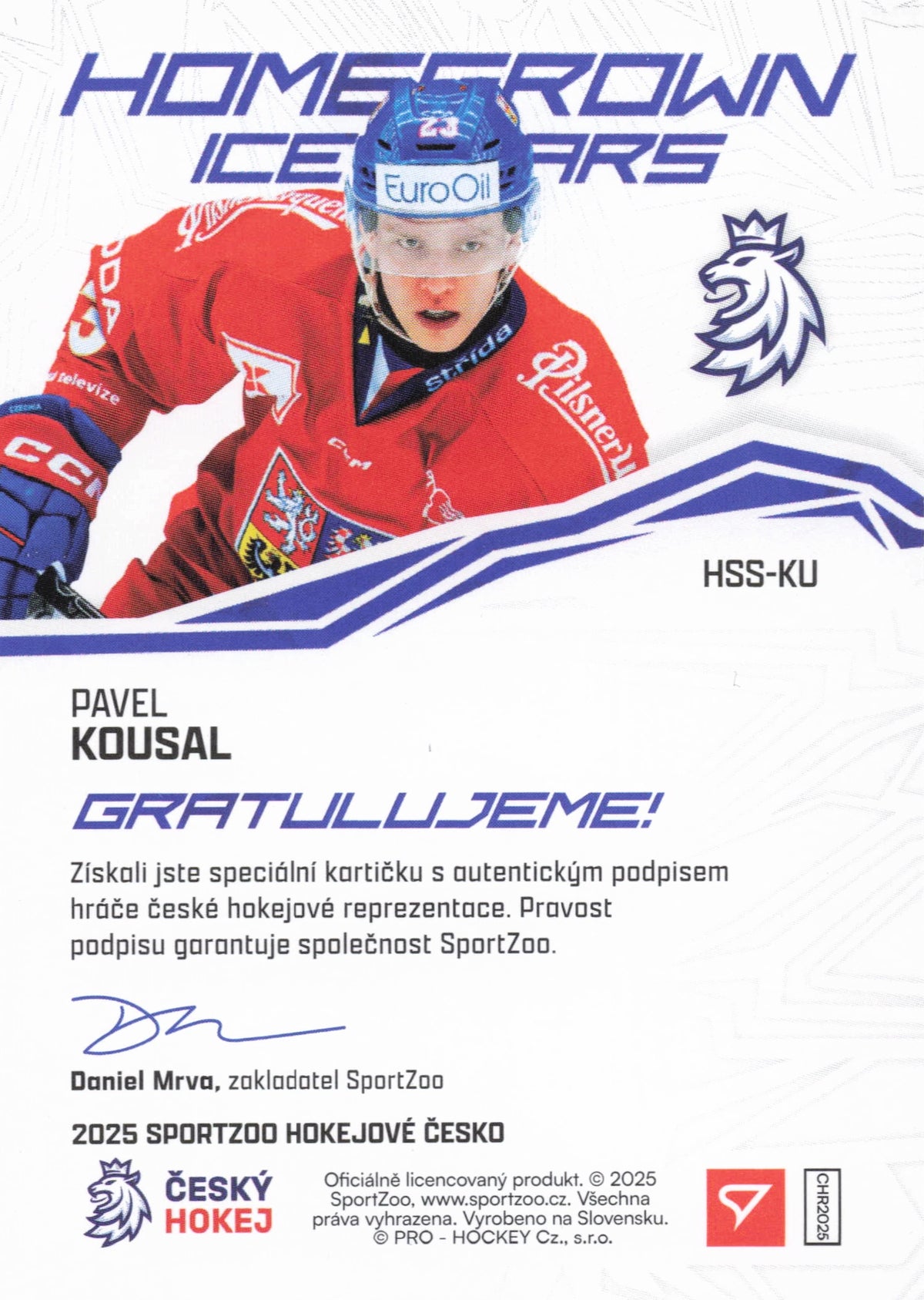 Homegrown Ice Stars Limit /30 Auto- Kousal