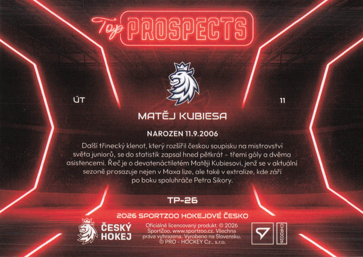 Top Prospects - 26 - Kubiesa