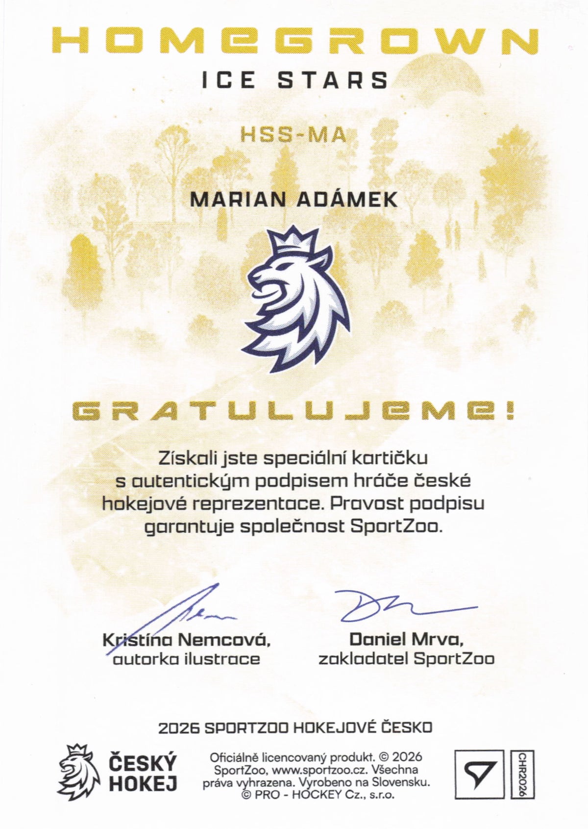 Homegrown Ice Stars Limit /25 - Adámek