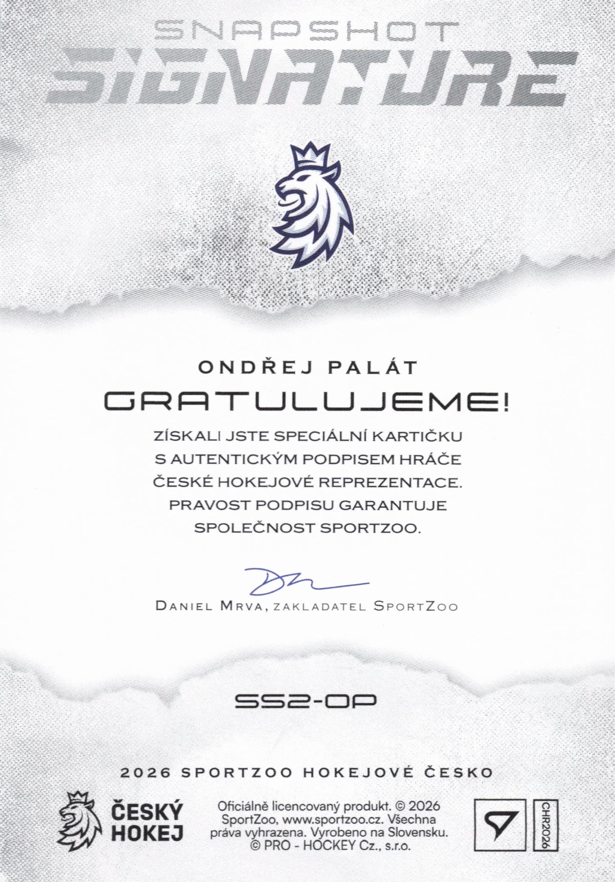 Snapshot Signature Limit /15 - Palát