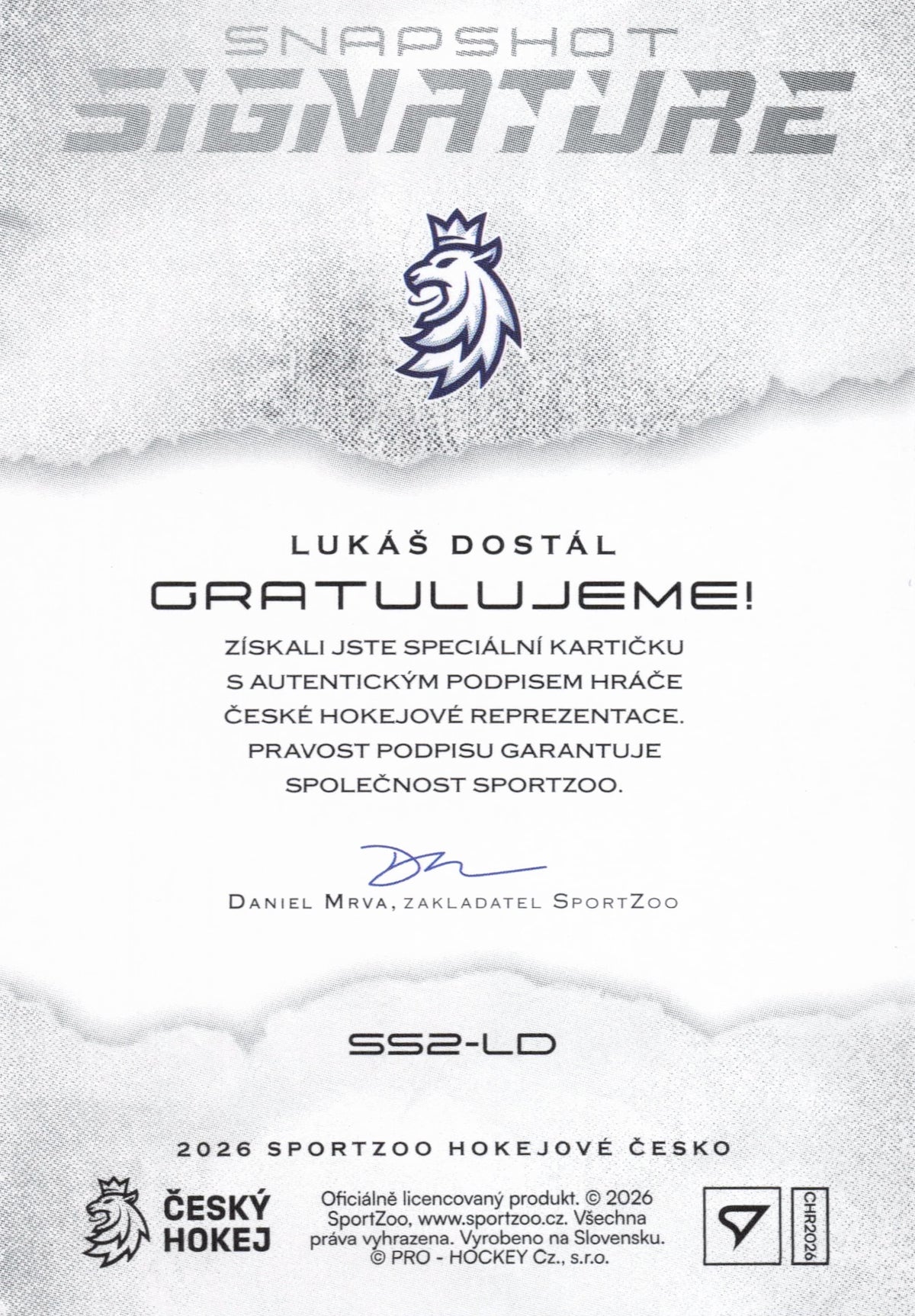 Snapshot Signature Limit /15 - Dostál