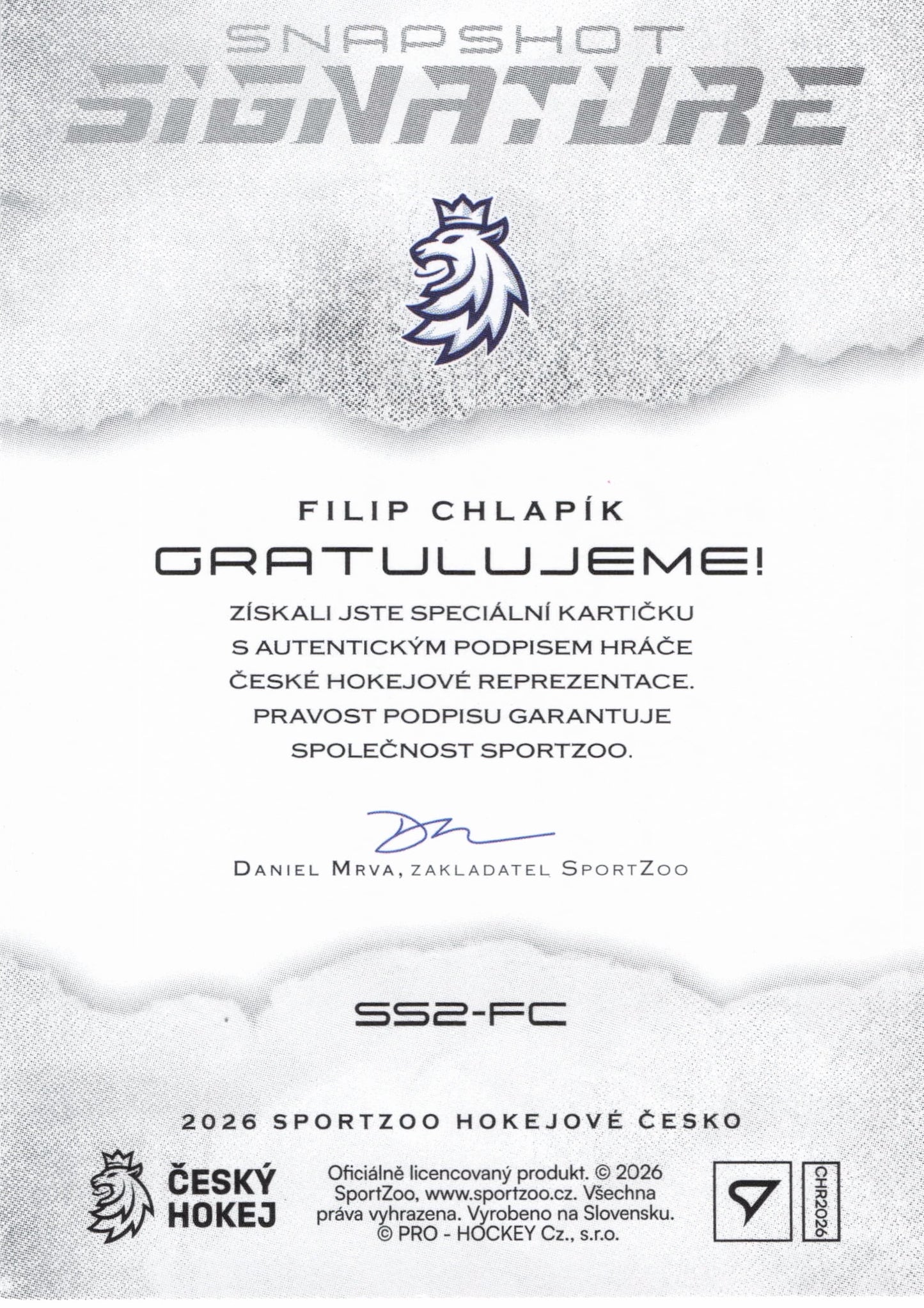 Snapshot Signature Limit /15 - Chlapík