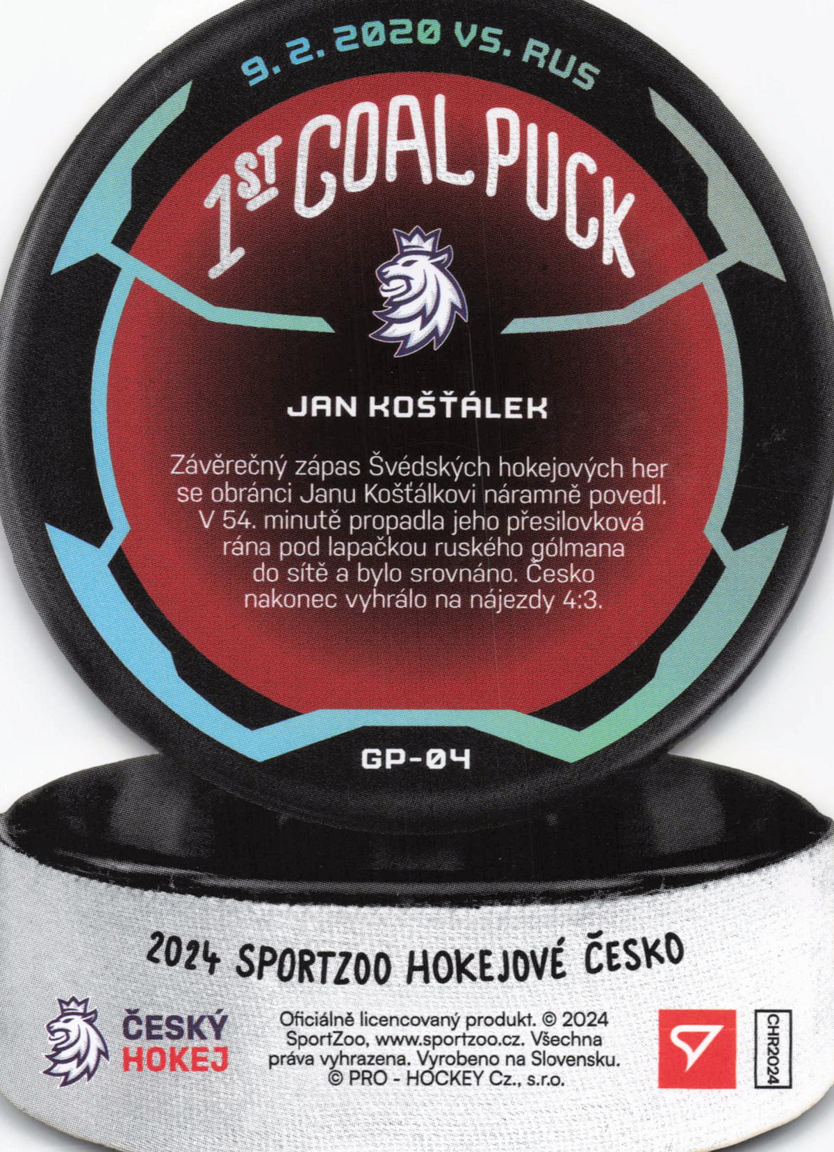 1st Goal Puck Limit /35 - Košťálek