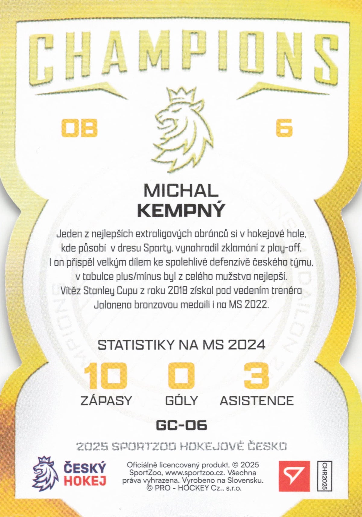 Gold Champions Limit /10 - Kempný