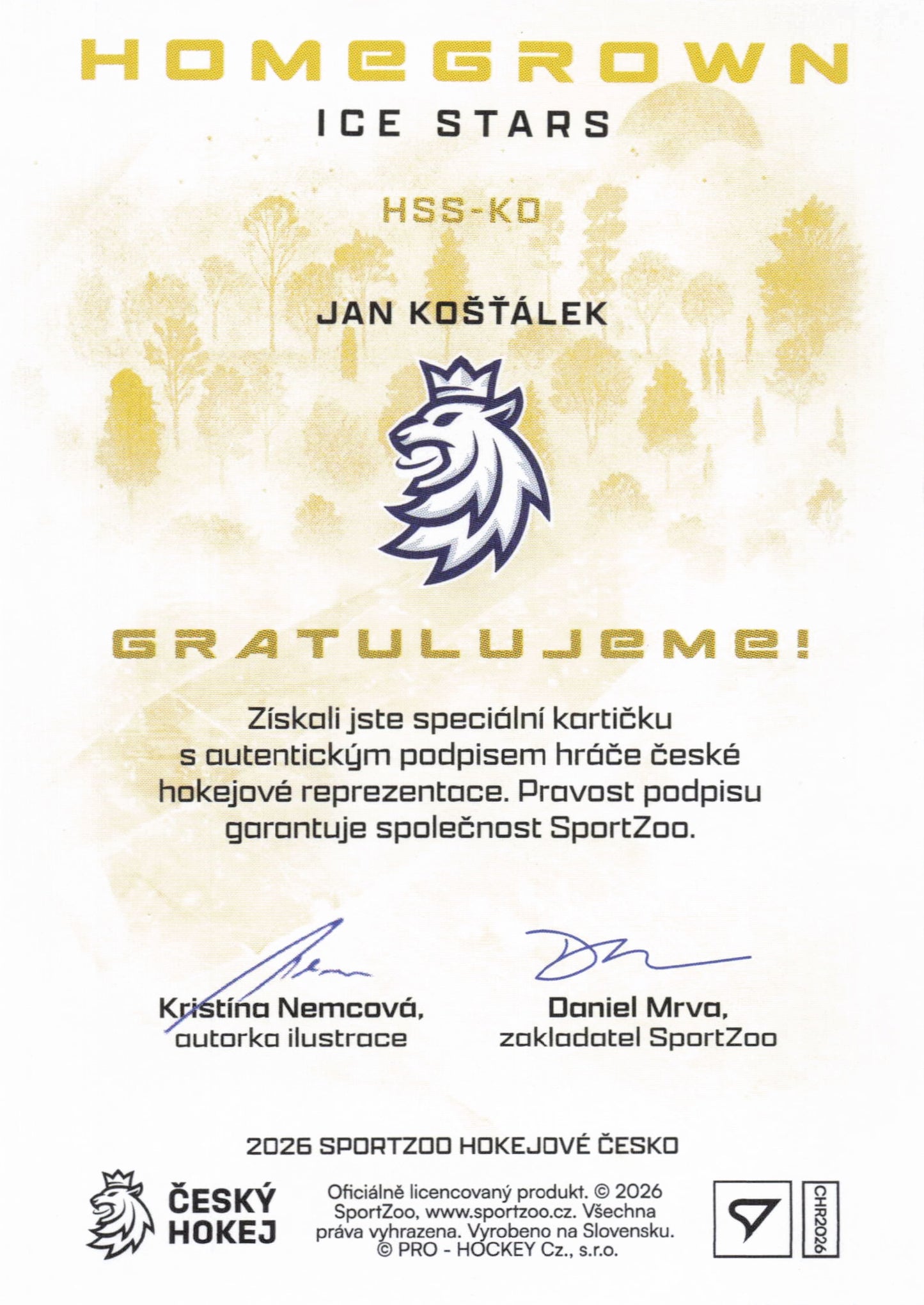 Homegrown Ice Stars Limit /25 - Košťálek