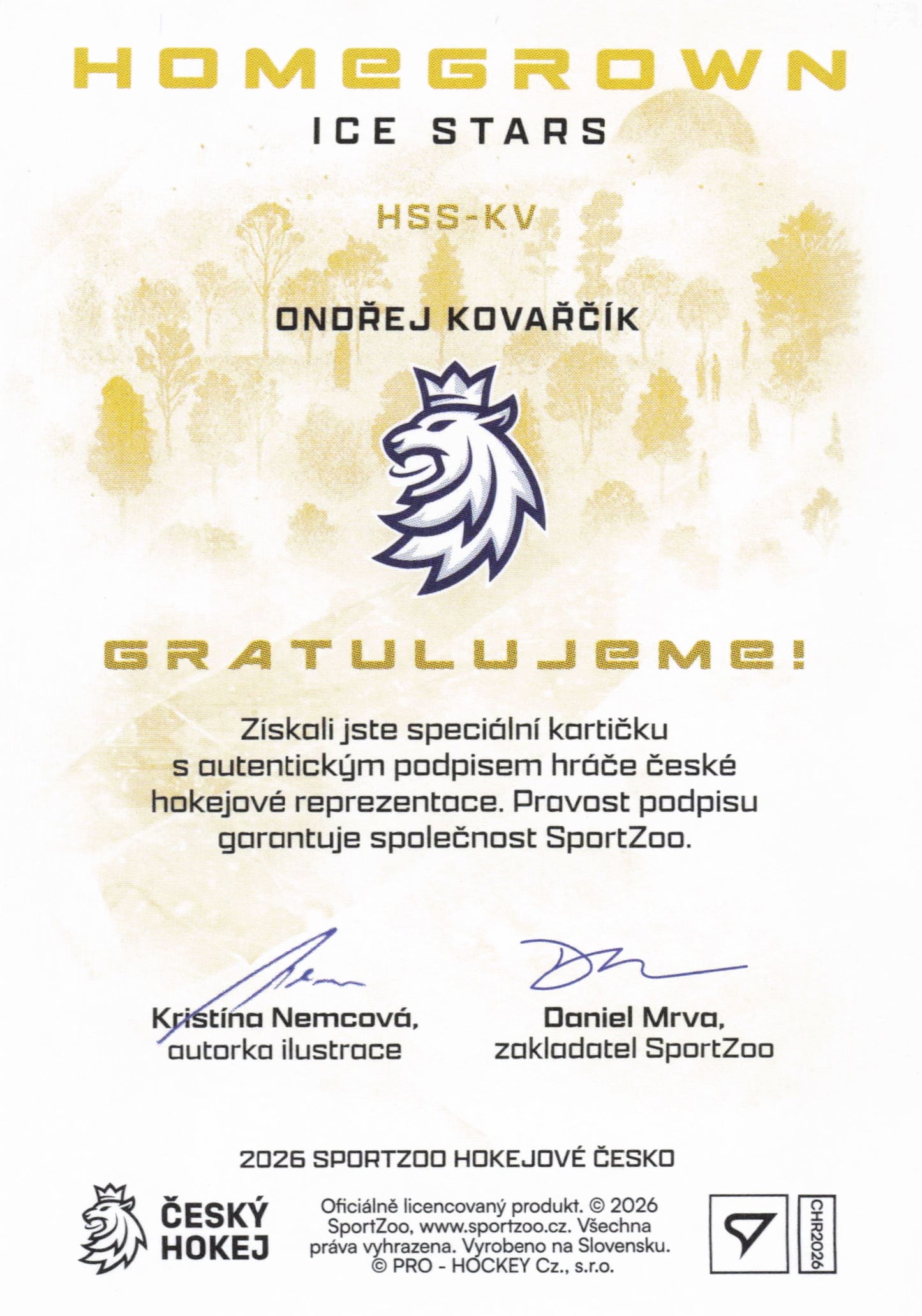 Homegrown Ice Stars Limit /25 - Kovařčík