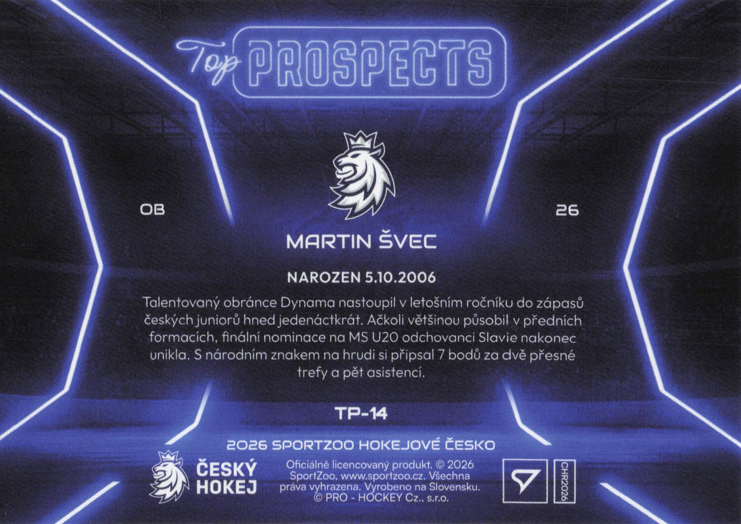 Top Prospect Limit /99 - 14 - Švec