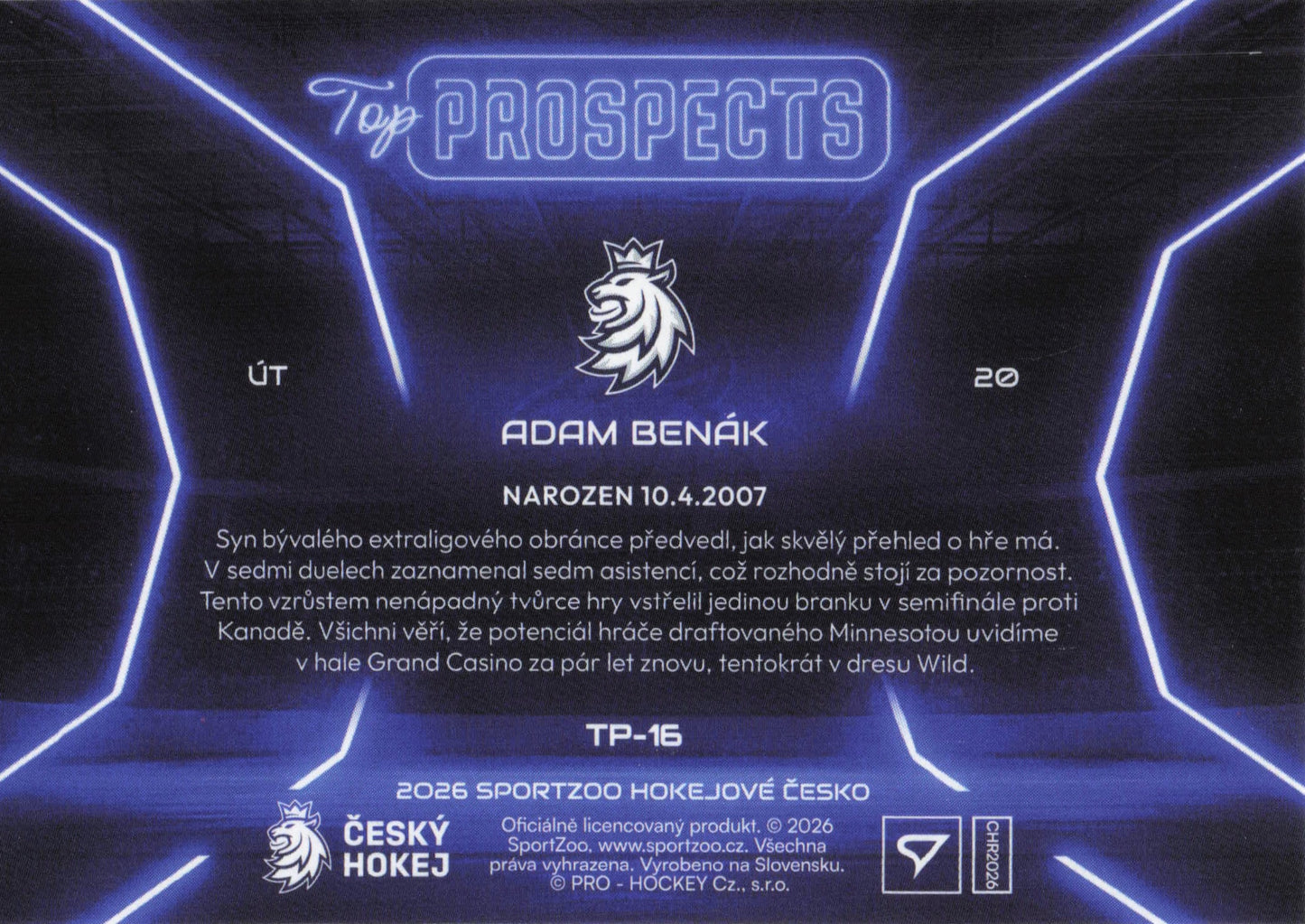 Top Prospect Limit /99 - 16 - Benák