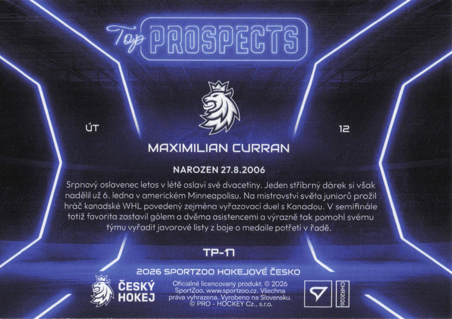 Top Prospect Limit /99 - 17 - Curran