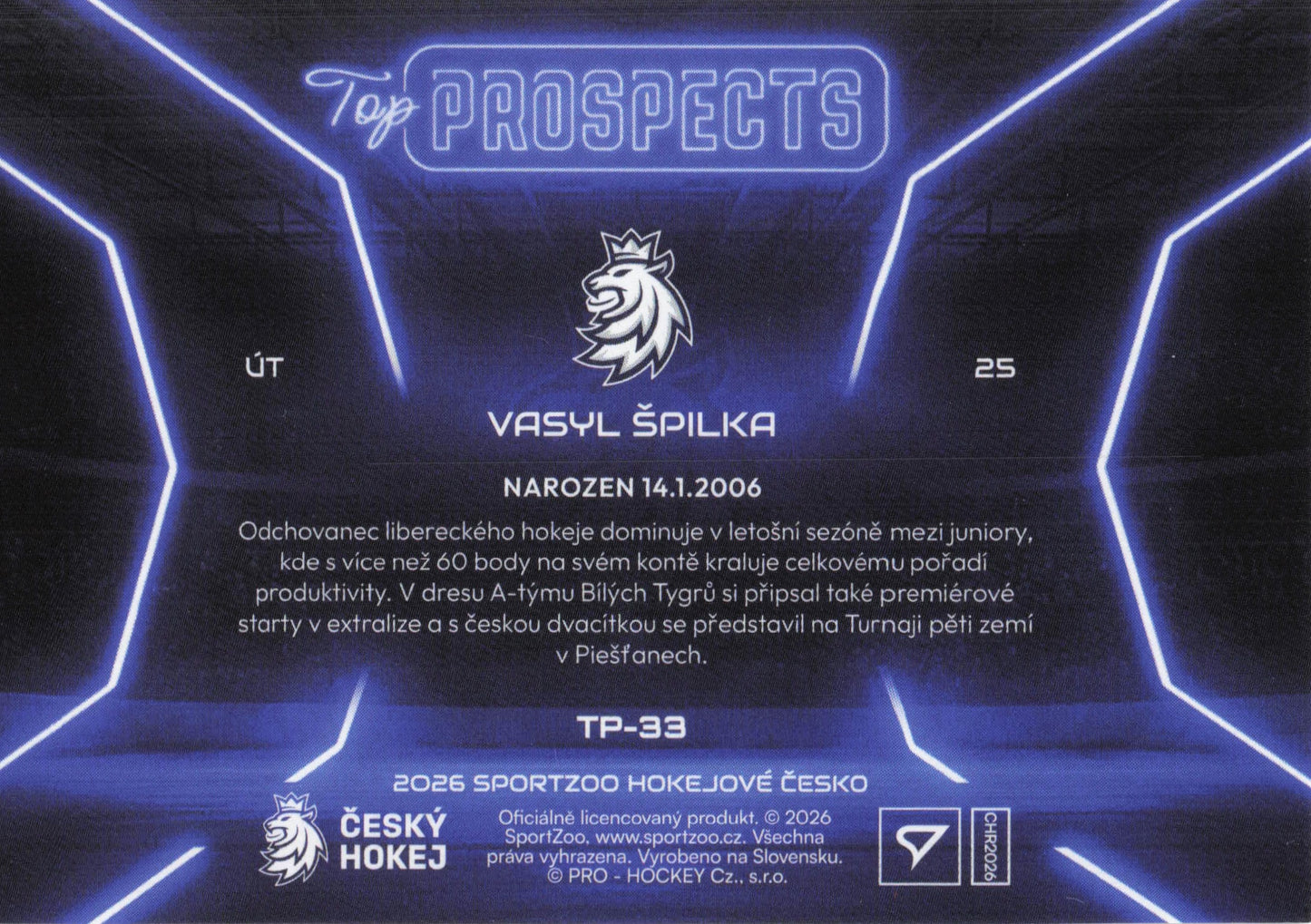 Top Prospect Limit /99 - 33 - Špilka