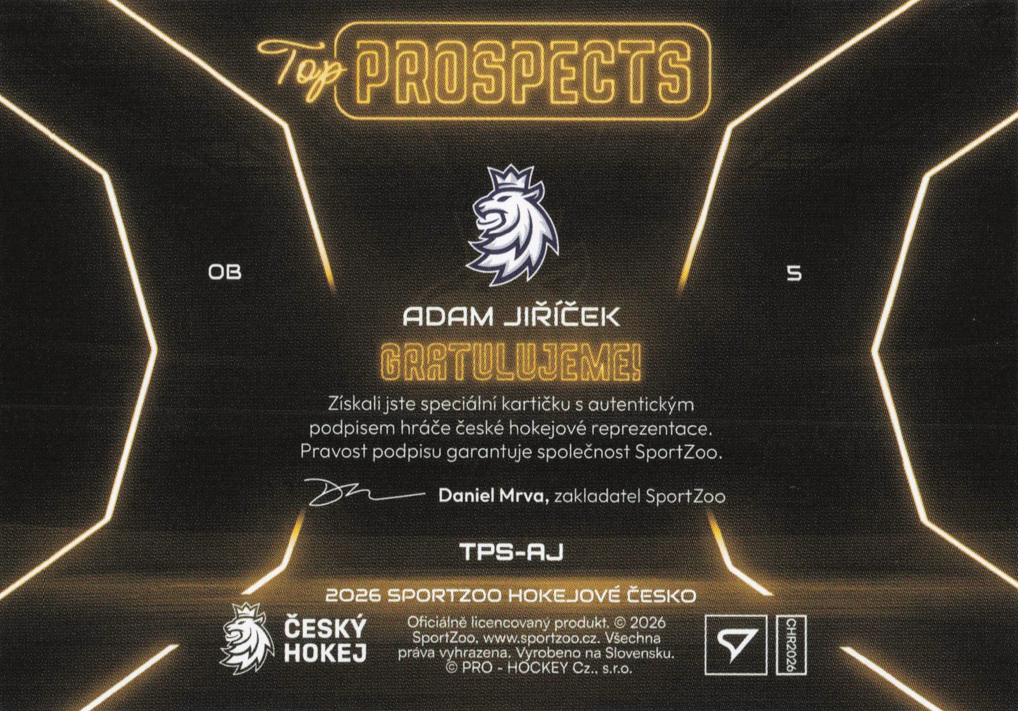 Top Prospects Limit /39 - Jiříček