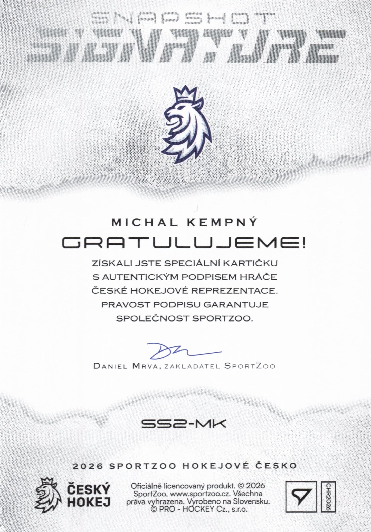 Snapshot Signature Limit /15 - Kempný