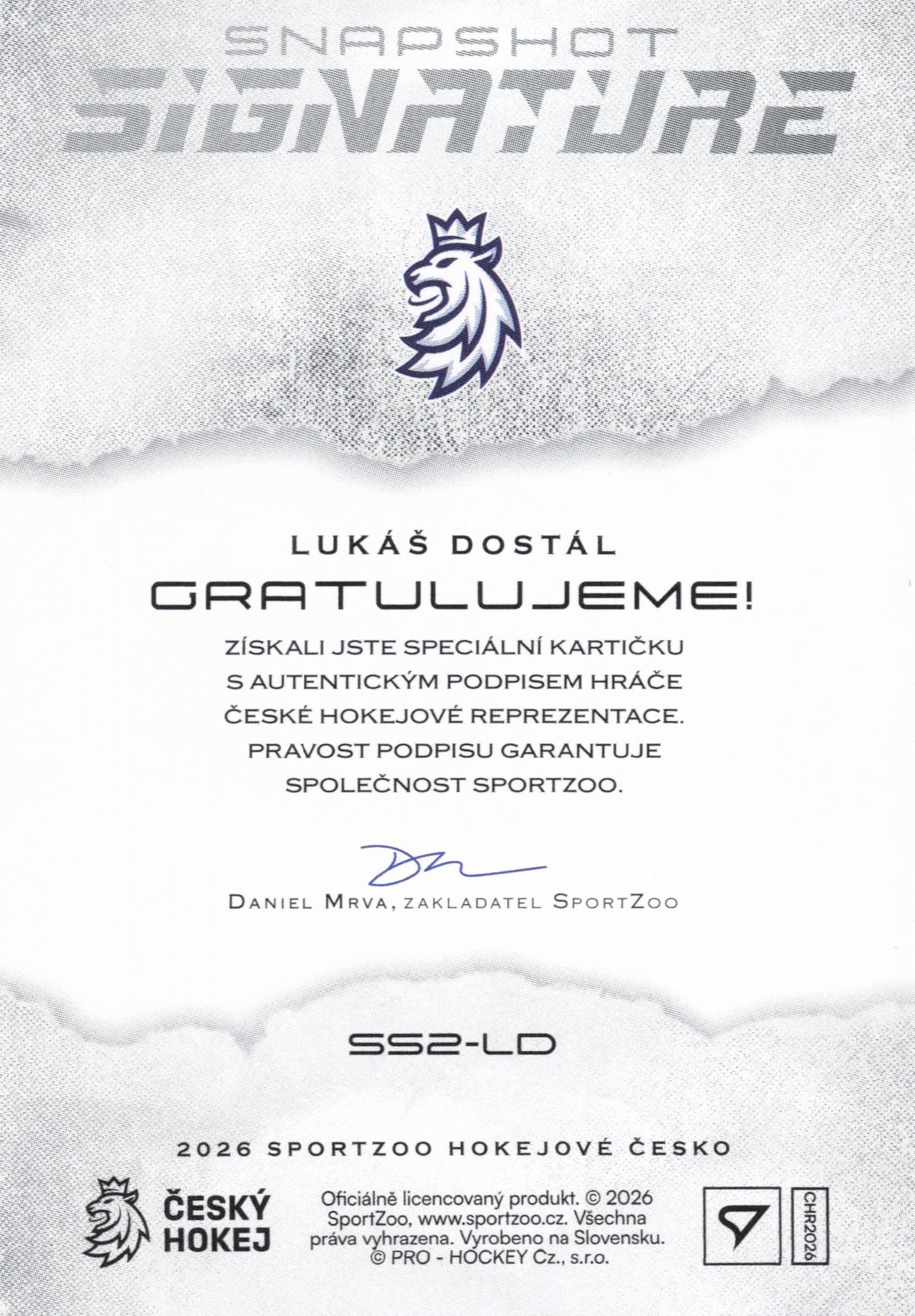 Snapshot Signature Limit /15 - Dostál